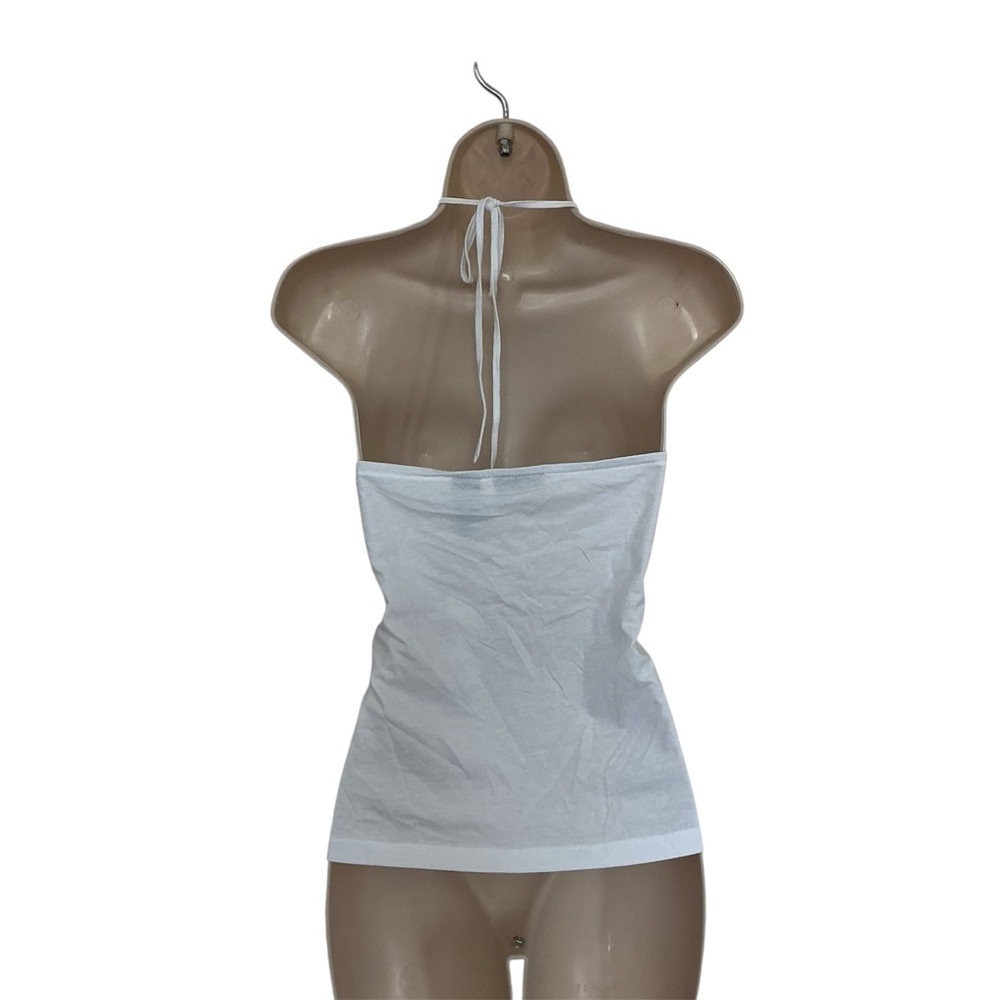 NWT New York & Company White Eyelet Halter Top Festival Size Large - Picture 4 of 7